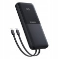  Powerbank Baseus Lipow 10000mAh 22.5W z wbudowanym kablem z wyświetlaczem - czarny