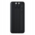  Powerbank Baseus Lipow 10000mAh 22.5W z wbudowanym kablem z wyświetlaczem - czarny