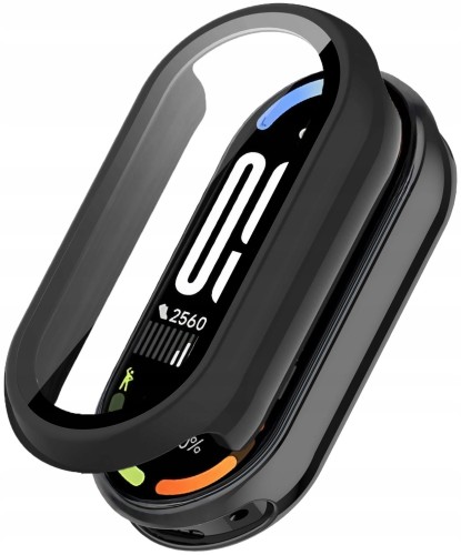 Etui ochronne + SZKŁO HARTOWANE 2w1 do Xiaomi Mi Smart Band 10 | Czarne