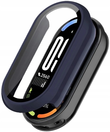 Etui ochronne + SZKŁO HARTOWANE 2w1 do Xiaomi Mi Smart Band 10 | Granatowe