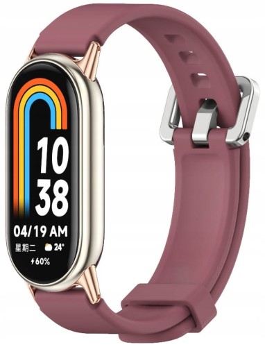 Pasek opaska RabbitMob do Xiaomi Mi Band 8/9/10, PREMIUM | Bordowy