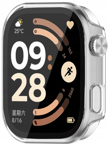 Etui ochronne + SZKŁO HARTOWANE 2w1 do Xiaomi Redmi Watch 6 | Bezbarwne