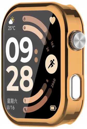 Etui 2w1 Z OSŁONĄ NA EKRAN 360° Case do Xiaomi Redmi Watch 6 | Różowe Złoto