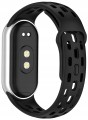 Pasek opaska RabbitMob do Xiaomi Mi Band 8/9/10, PERFOROWANY | Czarny