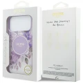 Etui Guess IML Flower & Tonal Circle MagSafe na iPhone 17 Pro Max - fioletowe