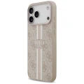 Etui Guess 4G Printed Stripes MagSafe na iPhone 17 Pro Max - różowe