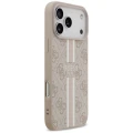 Etui Guess 4G Printed Stripes MagSafe na iPhone 17 Pro Max - różowe