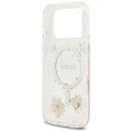 Etui Guess Resin Flowers Glitter MagSafe na iPhone 17 Pro - różowe