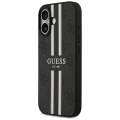 Etui Guess 4G Printed Stripes MagSafe na iPhone 17 -czarne