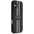 Etui Guess 4G Printed Stripes MagSafe na iPhone 17 -czarne