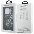 Etui Karl Lagerfeld Liquid Glitter Choupette Logo na iPhone 16 Pro - czarne