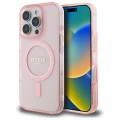 Etui Guess GUHMP16LHFGEREP do iPhone 16 Pro 6.3"  różowy/pink hardcase IML Glitter Circle MagSafe