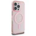 Etui Guess GUHMP16LHFGEREP do iPhone 16 Pro 6.3"  różowy/pink hardcase IML Glitter Circle MagSafe