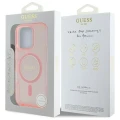 Etui Guess GUHMP16LHFGEREP do iPhone 16 Pro 6.3"  różowy/pink hardcase IML Glitter Circle MagSafe