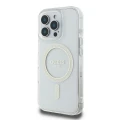 Etui Guess GUHMP16LHFGERET do iPhone 16 Pro 6.3" przeźroczysty/transparent hardcase IML Glitter Circle MagSafe
