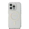 Etui Guess GUHMP16LHFGERET do iPhone 16 Pro 6.3" przeźroczysty/transparent hardcase IML Glitter Circle MagSafe