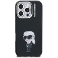 Etui Karl Lagerfeld IML Aquarelle Karl & Logo MagSafe na iPhone 16 Pro Max - czarne