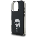 Etui Karl Lagerfeld IML Aquarelle Karl & Logo MagSafe na iPhone 16 Pro Max - czarne