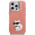 Etui Karl Lagerfeld IML Aquarelle Choupette & Logo na iPhone 16 Pro Max - różowe