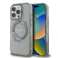 Etui Guess GUHMP16XHFWFCK do iPhone 16 Pro Max    6.9" czarny/black hardcase IML Flowers Wreath MagSafe