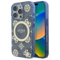 Etui Guess GUHMP16XH4PYEEB do iPhone 16 Pro Max   6.9" niebieski/blue hardcase IML Peony On 4G Background MagSafe