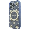 Etui Guess GUHMP16XH4PYEEB do iPhone 16 Pro Max   6.9" niebieski/blue hardcase IML Peony On 4G Background MagSafe