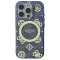 Etui Guess GUHMP16XH4PYEEB do iPhone 16 Pro Max   6.9" niebieski/blue hardcase IML Peony On 4G Background MagSafe