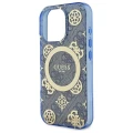 Etui Guess GUHMP16XH4PYEEB do iPhone 16 Pro Max   6.9" niebieski/blue hardcase IML Peony On 4G Background MagSafe