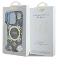 Etui Guess GUHMP16XH4PYEEB do iPhone 16 Pro Max   6.9" niebieski/blue hardcase IML Peony On 4G Background MagSafe