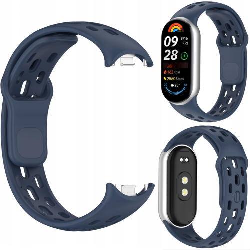Pasek opaska RabbitMob do Xiaomi Mi Band 8/9/10, PERFOROWANY | Granatowy