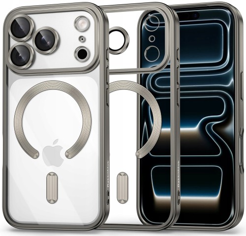 Etui do iPhone 17 Pro, ELITE FRAME CASE, Ochrona Aparatu, do MagSafe | Tytan Naturalny