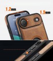 Etui do iPhone 17 Air, Skórzane ELEGANCKIE, Premium Eko-Skóra | Brązowe
