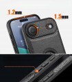 Etui do iPhone 17 Air, Skórzane ELEGANCKIE, Premium Eko-Skóra | Czarne