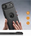Etui do iPhone 17 Air, Skórzane ELEGANCKIE, Premium Eko-Skóra | Czarne