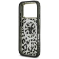 Etui Guess Leopard Glitter MagSafe na iPhone 17 Pro - czarne