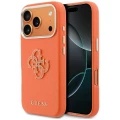 Etui Guess FW Resin Logo na iPhone 17 Pro - pomarańczowe
