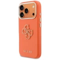 Etui Guess FW Resin Logo na iPhone 17 Pro - pomarańczowe