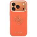 Etui Guess FW Resin Logo na iPhone 17 Pro - pomarańczowe