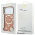 Etui Guess IML Peony Dot MagSafe na iPhone 17 Pro - pomarańczowe