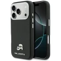 Etui Karl Lagerfeld Karl & Choupette Head Pins Saffiano MagSafe na iPhone 17 Pro - czarne