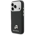 Etui Karl Lagerfeld Karl & Choupette Head Pins Saffiano MagSafe na iPhone 17 Pro - czarne