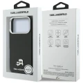 Etui Karl Lagerfeld Karl & Choupette Head Pins Saffiano MagSafe na iPhone 17 Pro - czarne