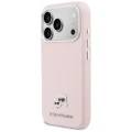 Etui Karl Lagerfeld Karl & Choupette Head Pins Saffiano MagSafe na iPhone 17 Pro - różowe