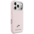 Etui Karl Lagerfeld Karl & Choupette Head Pins Saffiano MagSafe na iPhone 17 Pro - różowe
