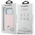 Etui Karl Lagerfeld Karl & Choupette Head Pins Saffiano MagSafe na iPhone 17 Pro - różowe