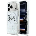 Etui Karl Lagerfeld Liquid Glitter Karl Script Logo MagSafe na iPhone 17 Pro - przezroczyste
