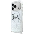 Etui Karl Lagerfeld Liquid Glitter Karl Script Logo MagSafe na iPhone 17 Pro - przezroczyste