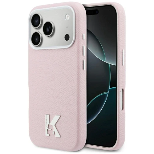Etui Karl Lagerfeld Karl Head Logo MagSafe na iPhone 17 Pro - różowe