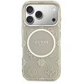 Etui Guess IML Peony Dot MagSafe na iPhone 17 Pro - beżowe