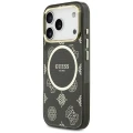 Etui Guess IML Peony Dot MagSafe na iPhone 17 Pro - czarne